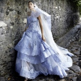 Vestuvinė suknelė iš alessandro angelozzi mėlynos spalvos