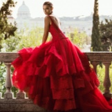Сватбена рокля от alessandro angelozzi дантела червено
