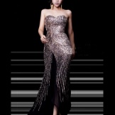 Silver evening dress from China