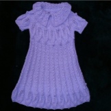 Knitted warm dress for girls knitting