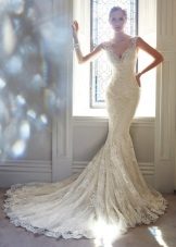 V-Neck Mermaid Wedding Dress