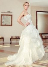 Прозрачна корсетна сватбена рокля от Анна Делария