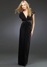 Черна гръцка вечерна рокля