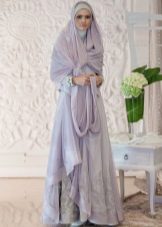 Vestido de casamento muçulmano lilás