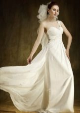 Empire Style One Shoulder Wedding Dress