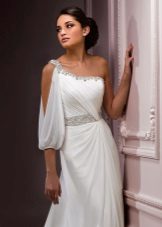 Empírové svadobné šaty so symetrickým korzetom