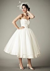 Svatební šaty velkolepé krátké 50s styl