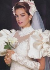 80. gadu stila kāzu kleita