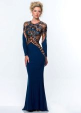 Terani Couture Lace Top večerné šaty