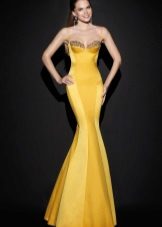 Večerné šaty žltá morská víla od Tarik Ediz