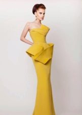 Κίτρινο βραδινό φόρεμα