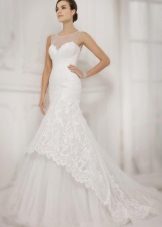 Wedding dress mermaid with lace