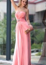 فستان سهرة وردي رخيص