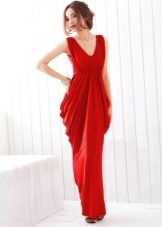 فستان سهرة أحمر غير مكلف