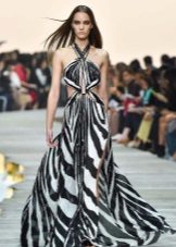 Zebra print Roberto Cavalli večernja haljina