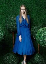 Midi Evening Blue Dress