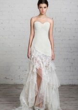 Asymmetric wedding dress