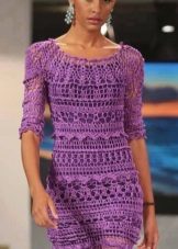 Vanesas Montoro violetas krāsas vakara kleita