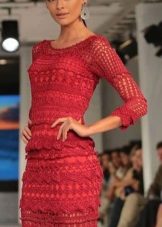 Червена вечерна рокля на Ванеса Монторо