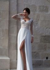 Сватбена рокля с дължина на пода до кристал 2015