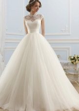 Lush neck wedding dress from the ROMANCE collection by Naviblue Bridal