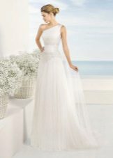 Grécke svadobné šaty s jedným ramenom