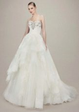 Анзони сватбена рокля с подредена пола 2016