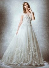 زهير مراد 2015 فستان زفاف منتفخ دانتيل