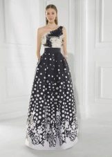 robe de soirée 2016 bouffante blanc et noir