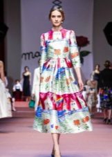 2016 Dolce Gabbana Εκτυπώστε το βραδινό φόρεμα