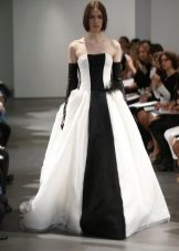 Vera Wong Black and White Wedding Dress
