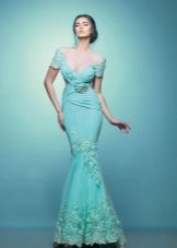 Turquoise Mermaid Wedding Dress