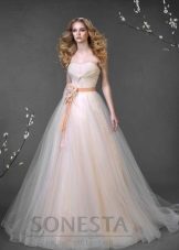 kāzu kleita no persika Romanova