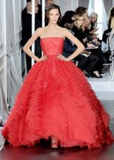 Vestido de casamento vermelho de Christian Dior