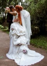 Wedding dress with a tunic