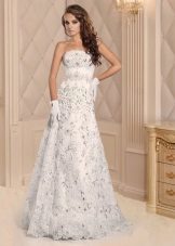 A-line čipkové svadobné šaty