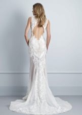 Elegante vestido de novia sin espalda