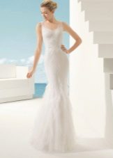 Elegantné svadobné šaty bez ramienok