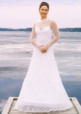 Crocheted crocheted wedding dress