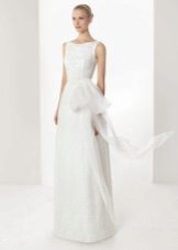 Straight Asymmetric Sash Wedding Dress