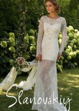 Nėrinių vestuvinė suknelė iš Slanowski