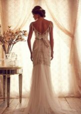 Anna Campbell Gossamer vestido de noiva com costas abertas