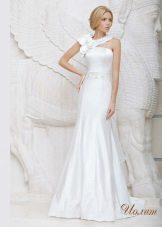 Lady White Diamond Wedding Dress Straight