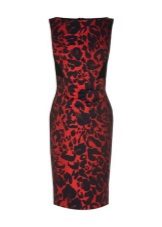 Raudona leopardo spalvos suknelė