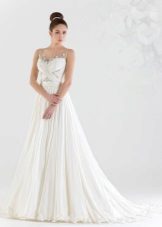 Saténové svadobné šaty A-line