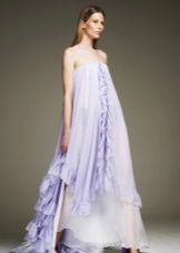 Losse paarse chiffon jurk