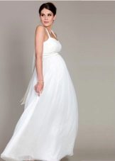Rochie albă de maternitate