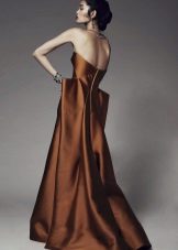 Orange brun kjole