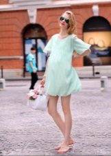Vestido corto de maternidad azul bebé