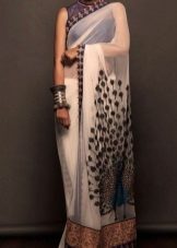 Vestido Saree de padrão oriental